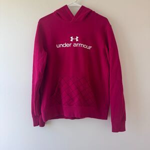 Under Armour ColdGear Magenta Pink Hooded Sweatshirt Hoodie Size M